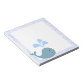 Cute Blue Whale Design Notitieblok (Schuin)