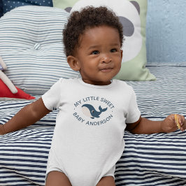 Cute Blue Whale Dolphin Sea Cartoon  Romper