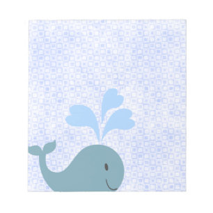 Cute Blue Whale Graphic Notitieblok