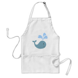 Cute Blue Whale Graphic Standaard Schort