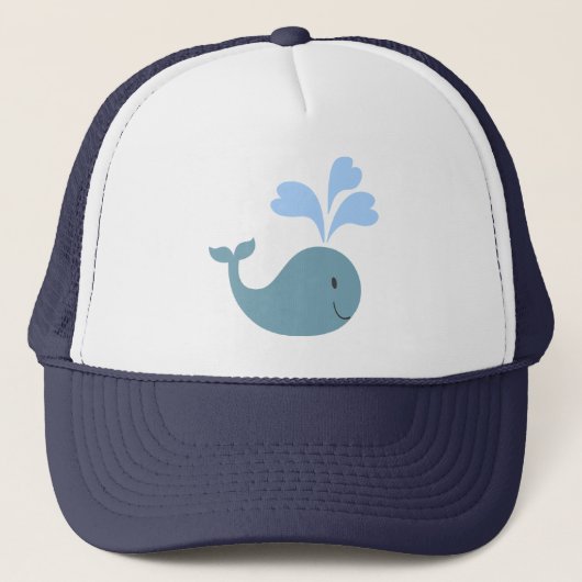 Cute Blue Whale Graphic Trucker Pet (Voorkant)