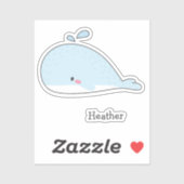 Cute Blue Whale - Kinder Sticker (Vel)