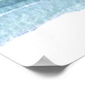 Cute Blue Whale Watercolor Illustration Poster (Hoek)