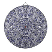 Cute blue white paisley patterns design dartbord (Voorkant)
