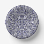 Cute blue white paisley patterns design papieren kommen (Voorkant)