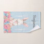 Cute Blue Woodland Bunny Baby Nursery (Serviette à main)