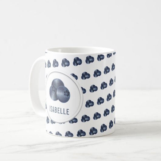 Cute Blueberry Graphic Coffee Mug (Devant gauche)