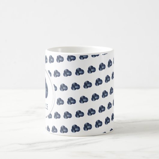 Cute Blueberry Graphic Coffee Mug (Centre)