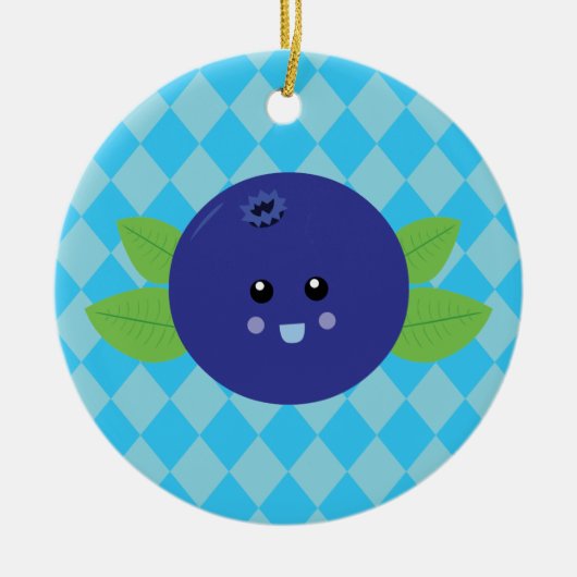 Cute Blueberry Keramisch Ornament (Voorkant)