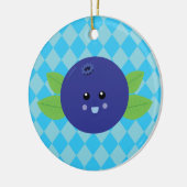 Cute Blueberry Keramisch Ornament (Links)