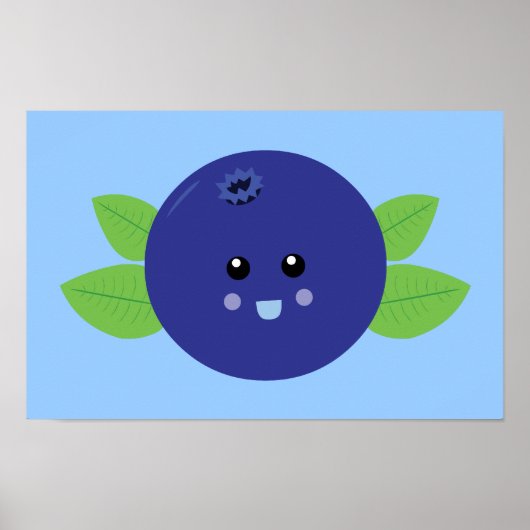 Cute Blueberry Poster (Voorkant)