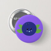 Cute Blueberry Ronde Button 5,7 Cm (Voorkant /achterkant)