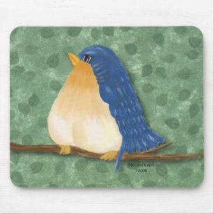 Cute Bluebird Mousepad Muismat