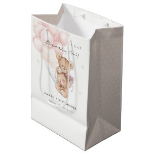 Cute Blush Barly Wait Beer Balloon Baby shower Medium Cadeauzakje