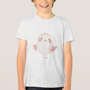 Cute Blush Kuiken Illustratie Tri-Blend Shirt