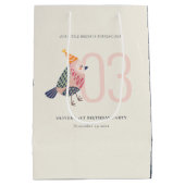 Cute Blush Pink Boho Birdie Elke dag Medium Cadeauzakje (Achterkant)