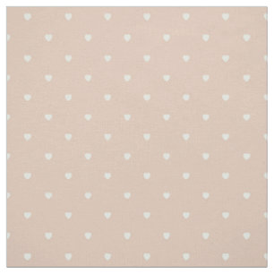 Cute Blush Pink Dot Hearts Stof