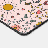 Cute Blush Pink Monogram Name Bureaumat (Hoek)