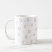Cute Blush rose Pet Pâtes & Coeurs Mug (Gauche)