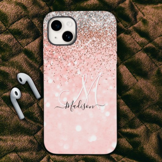 Cute blush roze faux Case-Mate iPhone case