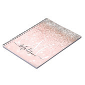 Cute blush roze faux notitieboek (Linkerzijde)