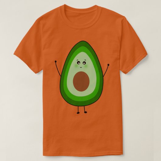 Cute Blushing Avocado T-shirt (Design voorkant)