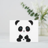 Cute Blushing Panda Beer Briefkaart (Staand voorkant)