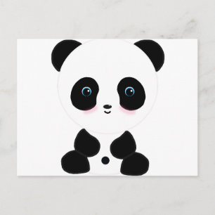 Cute Blushing Panda Beer Briefkaart