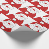 Cute Blushing Santa Cadeaupapier (Hoek)