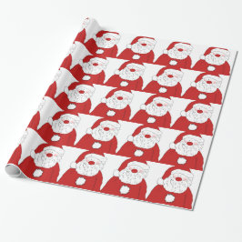 Cute Blushing Santa Cadeaupapier