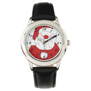 Cute Blushing Santa Horloge