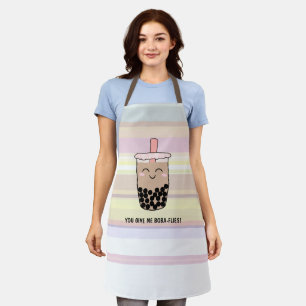 Cute Boba Milk Tea Pun All-Over Print Apron Schort