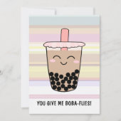 Cute Boba Milk Tea Pun Invitation (Devant)