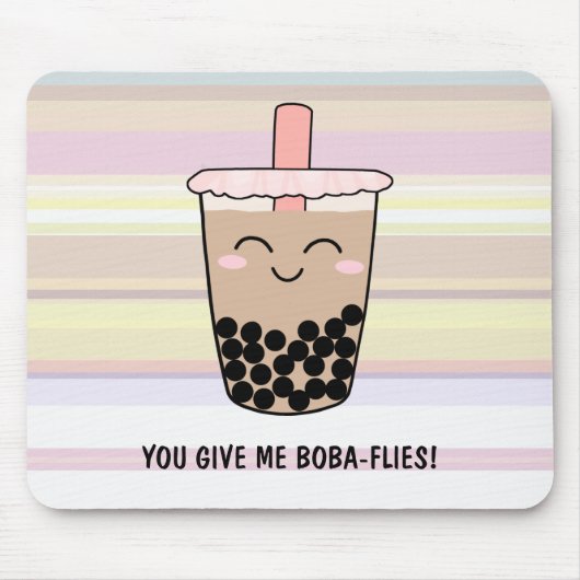 Cute Boba Milk Tea Pun Muismat (Voorkant)