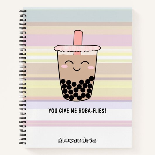 Cute Boba Milk Tea Pun Notitieboek (Voorkant)