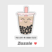 Cute Boba Milk Tea Pun Sticker (Vel)