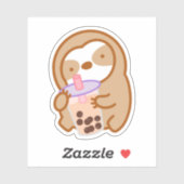 Cute Boba Sloth Sticker (Vel)