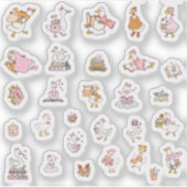 Cute Boeklievende Gans Sticker Pack 2 (Voorkant)