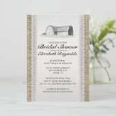 Cute Boerderij Bridal Shower Invitations Kaart (Staand voorkant)