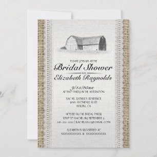 Cute Boerderij Bridal Shower Invitations Kaart