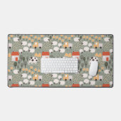 Cute Boerderij Scene Pattern Bureaumat (Keyboard & Muis)