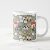 Cute Boerderij Scene Pattern Extra Grote Beker (Rechts)
