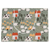 Cute Boerderij Scene Pattern Groot Cadeauzakje (Voorkant)