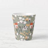Cute Boerderij Scene Pattern Latte Mok (Voorkant)