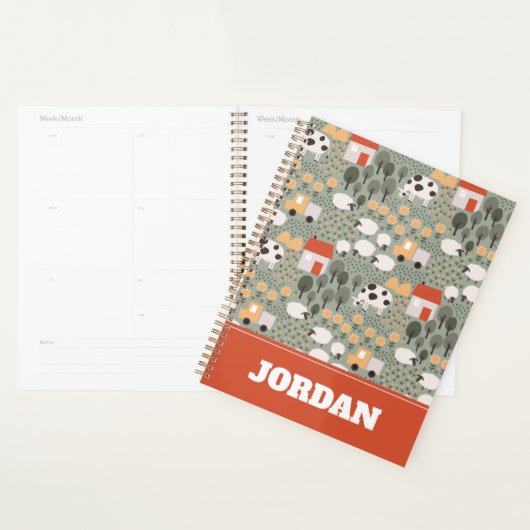 Cute Boerderij Scene Pattern Planner (Display)