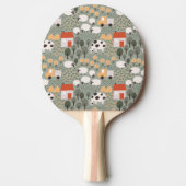 Cute Boerderij Scene Pattern Tafeltennisbatje (Voorkant)