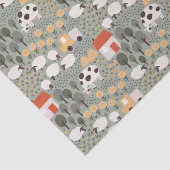 Cute Boerderij Scene Pattern Tissuepapier (Detail)