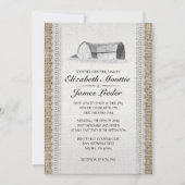 Cute Boerderij Wedding Invitations Kaart (Voorkant)