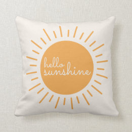 Cute Boho bonjour soleil lancer oreiller
