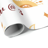 Cute Boho Celestial Kids Birthday Seamless Pattern Cadeaupapier (Rol Hoek)